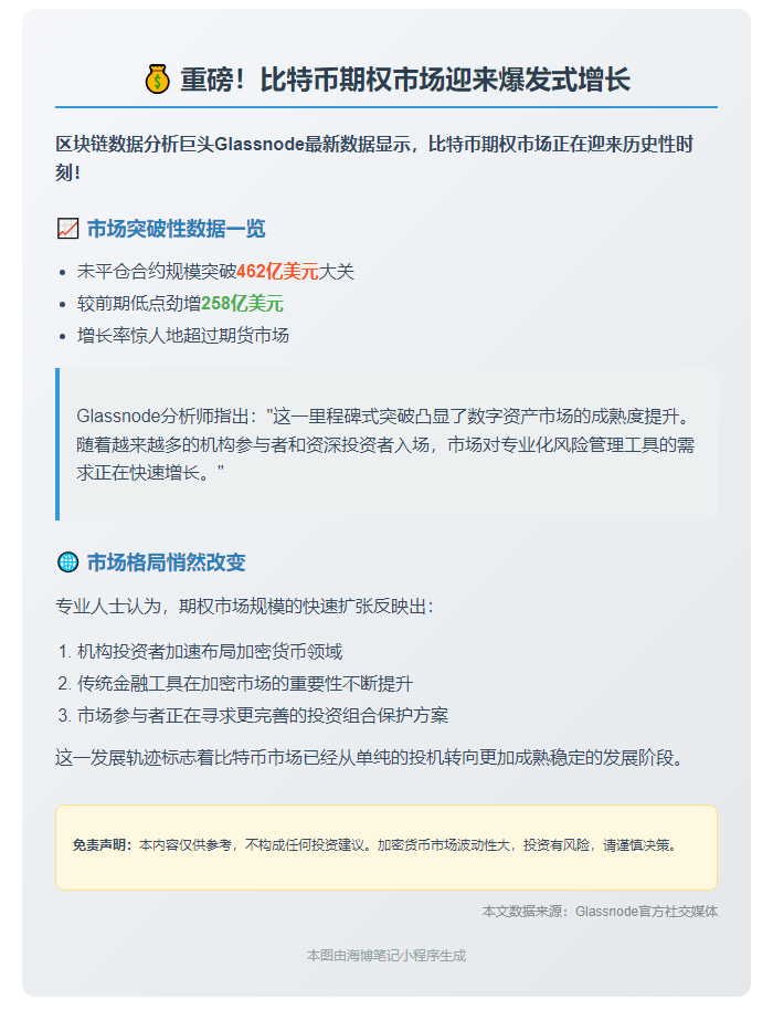 比特币期权未平仓合约创462亿美元新高