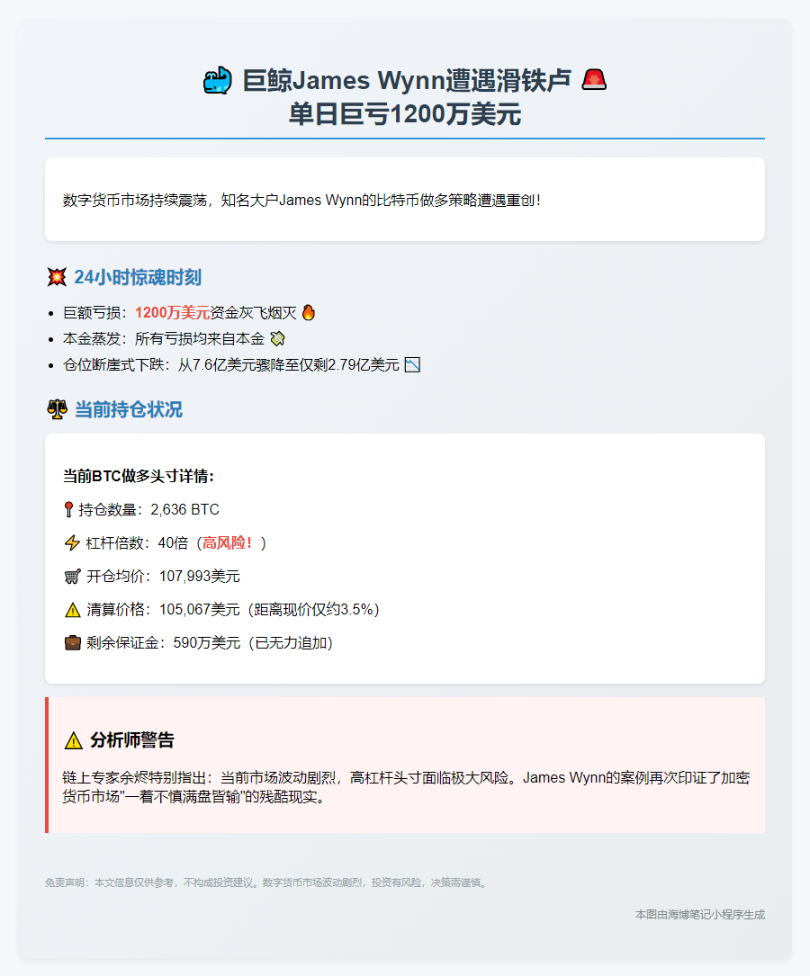 James Wynn单日巨亏1200万美元