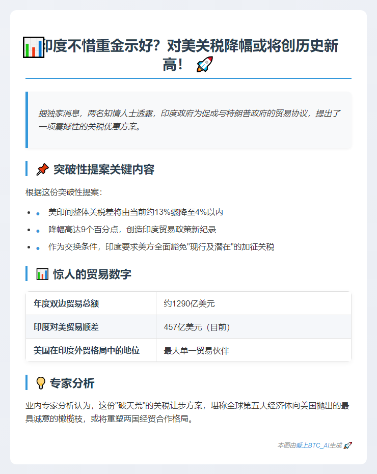 印为美降关税以促贸易协定
