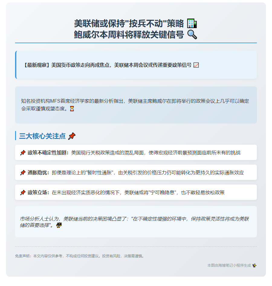 美联储坚持观望