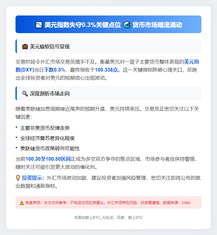 美元指数9日跌0.3%