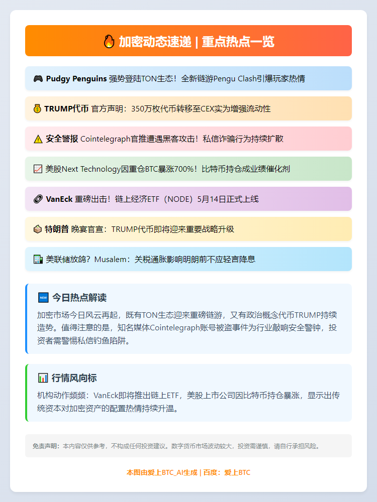 23btc午报 | 5月10日动态一览