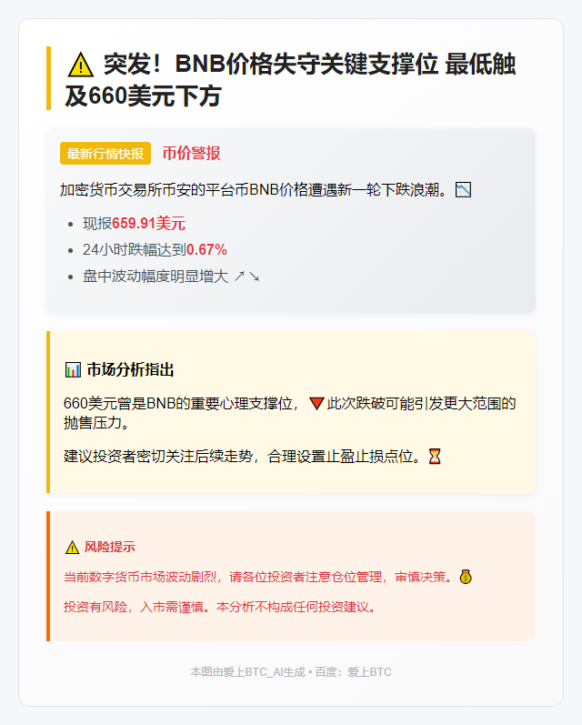 BNB暴跌破660