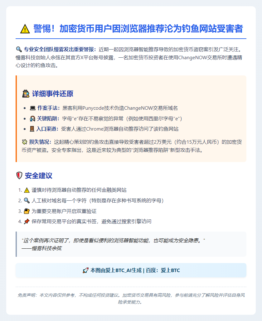Chrome推荐致用户误入钓鱼网损失2万刀