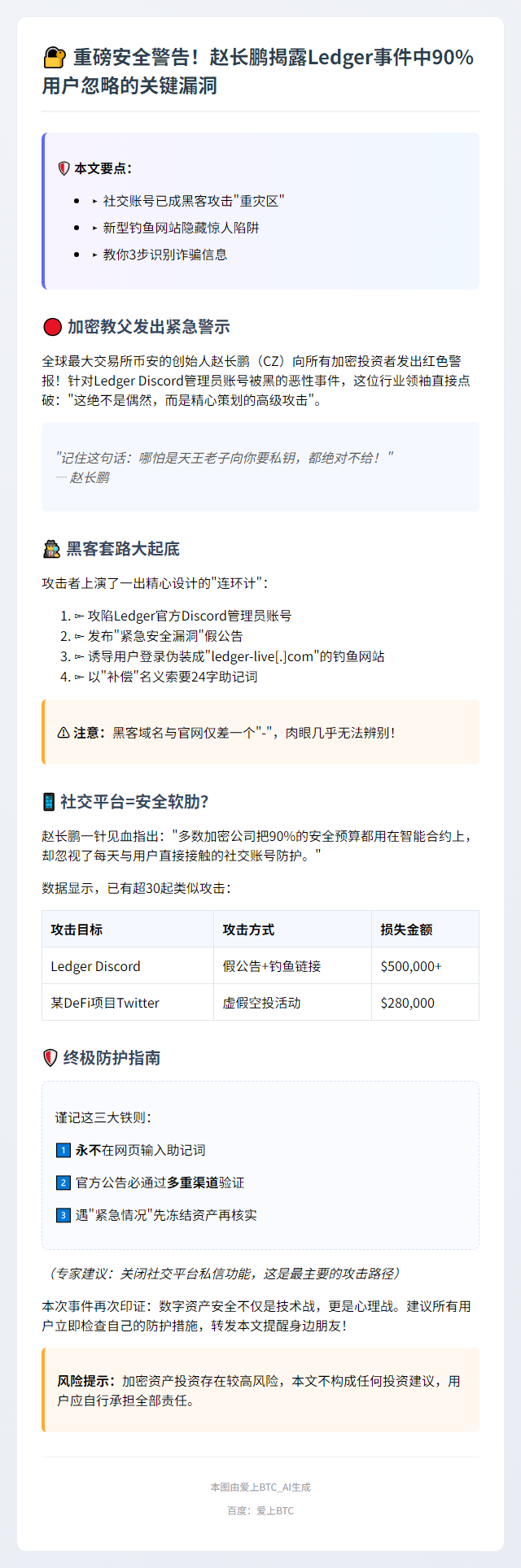 赵长鹏：社交账号是加密安全最弱环节