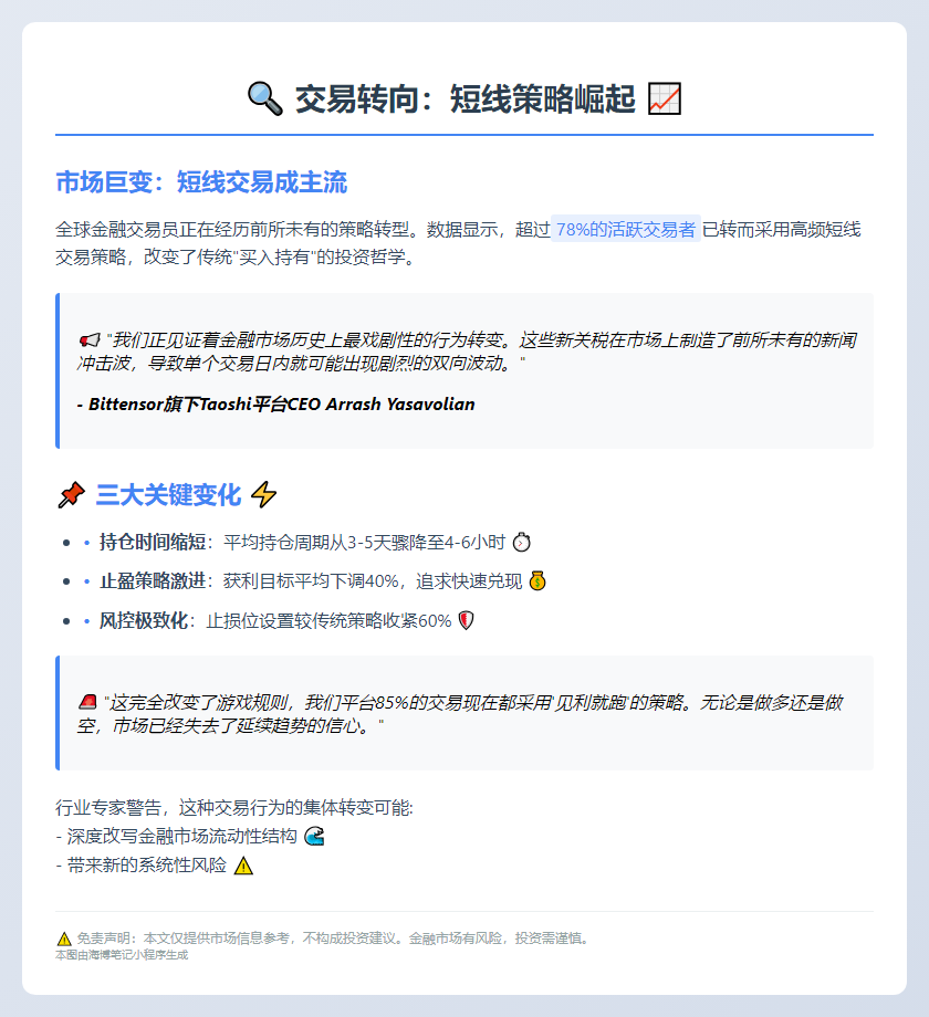 交易员转向短期盈利策略