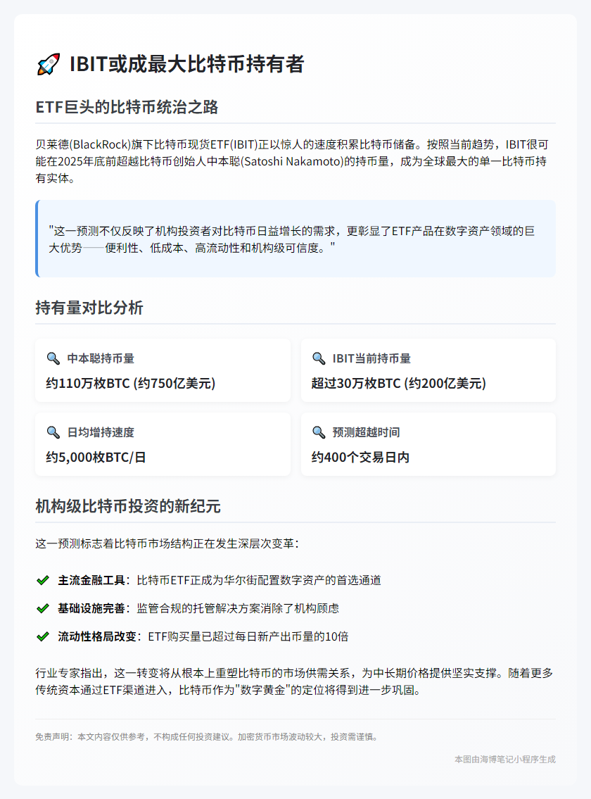 IBIT或成最大比特币持有者