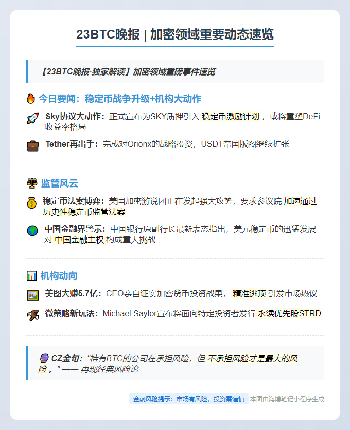 23btc晚报 | 6月3日重要动态速览