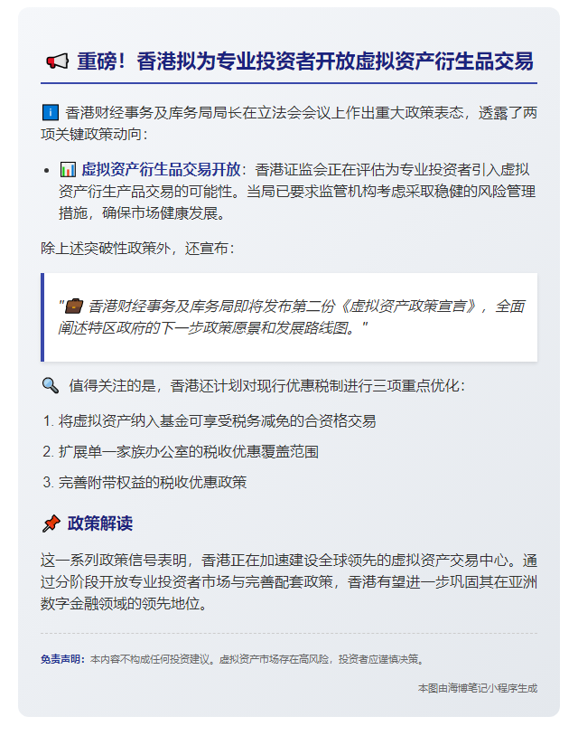 香港证监会拟引入虚拟资产衍生品交易