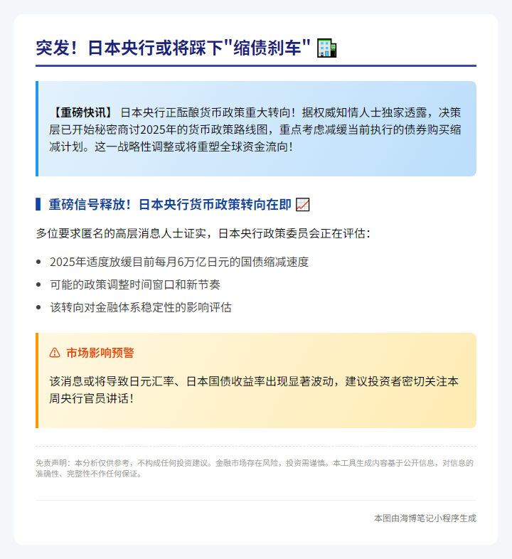 日央行或放慢明年缩债步伐