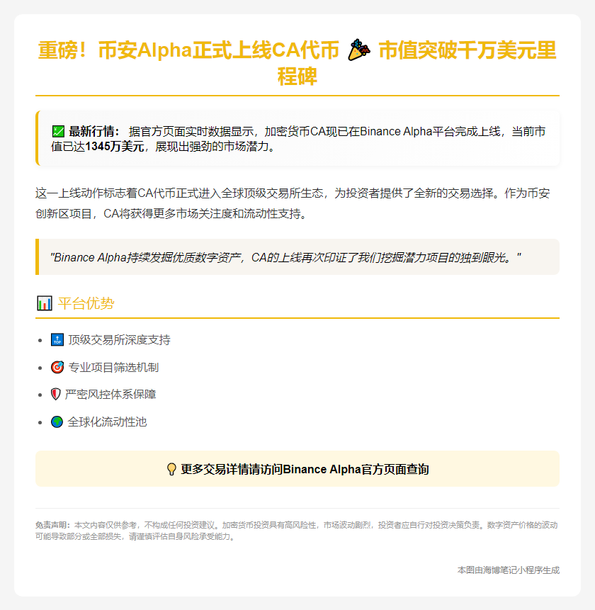 Binance上线CA