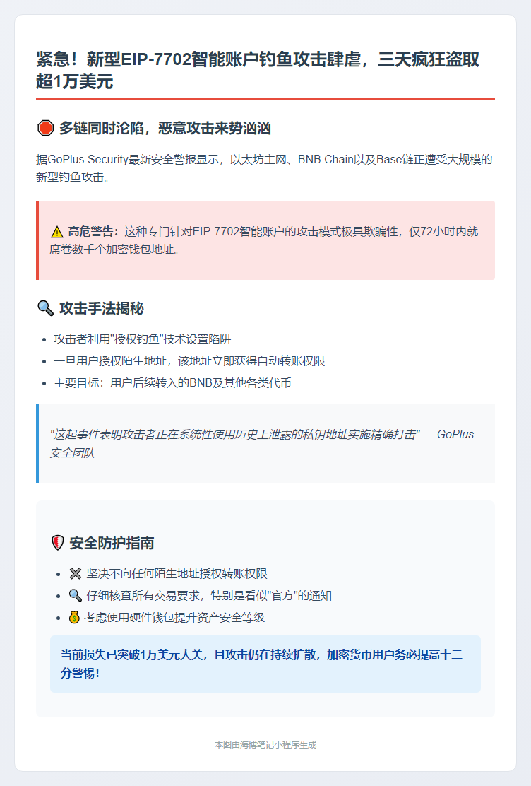 GoPlus：EIP-7702钓鱼攻击窃取超$1万