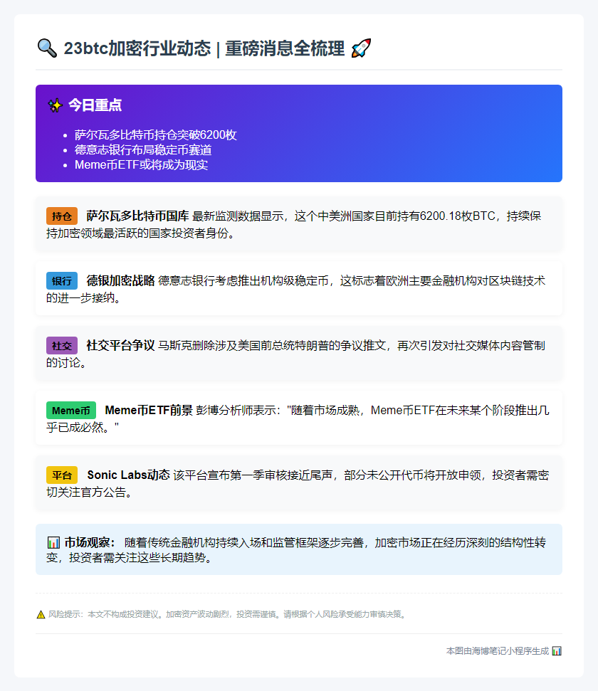 6月8日23btc晨讯|隔夜要闻速览