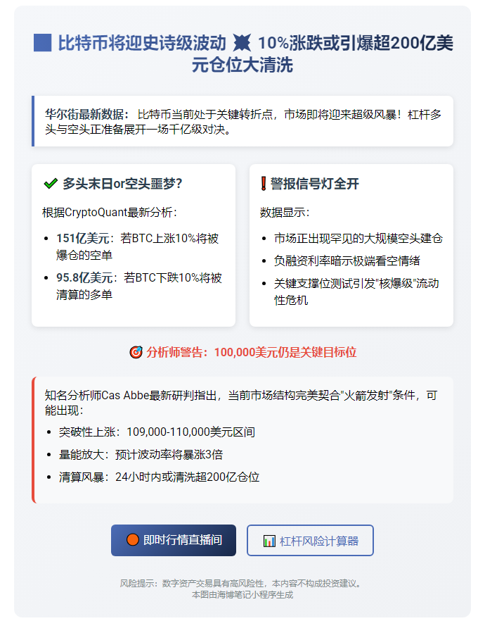 BTC波动10%将清算超150亿空单或95亿多单