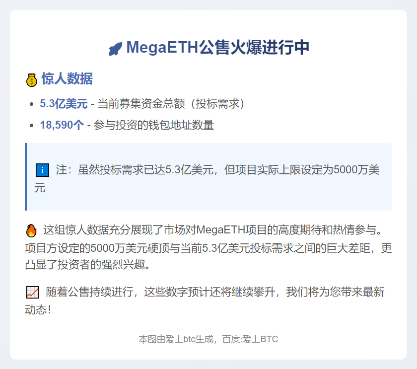 MegaETH公售募5.3亿 参与地址超1.8万